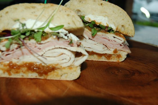 Roast Turkey, Ham & Goat Cheese with Fig Jam