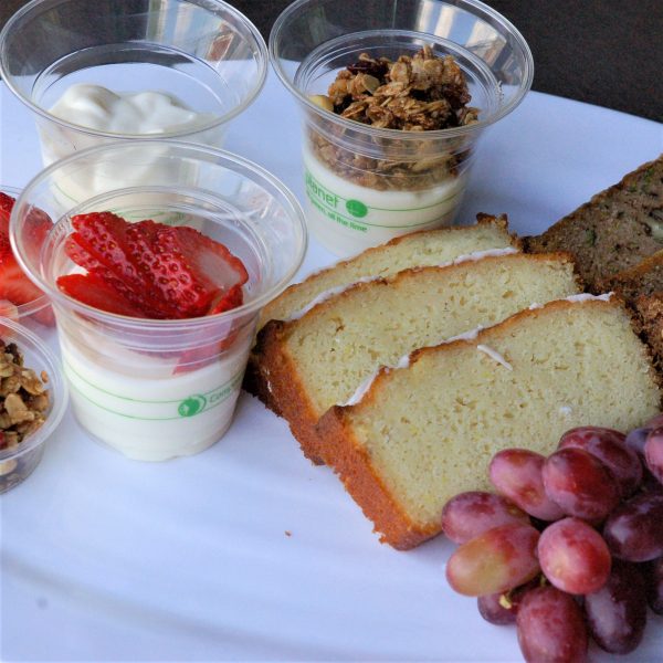 Yogurt Parfait with Bagels and Muffins