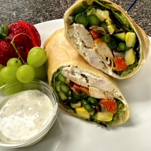 Grilled Summer Veggie Wrap with Chicken