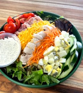 Chef Salad with Turkey & Ham or Salmon (GF option available)