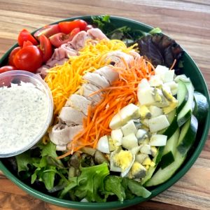 Chef Salad with Turkey & Ham or Salmon (GF option available)