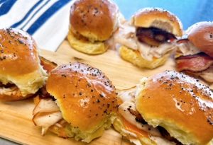 Turkey Club with Peppercorn Bacon Sliders