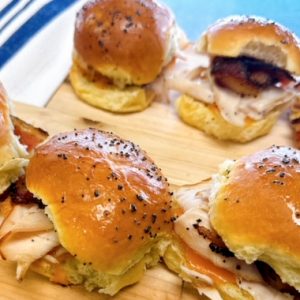 Turkey Club with Peppercorn Bacon Sliders
